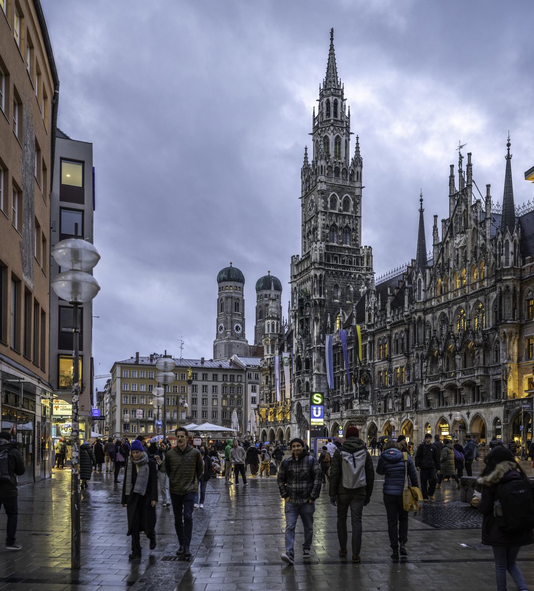 Marienplatz with the New Town Hall in Munich
